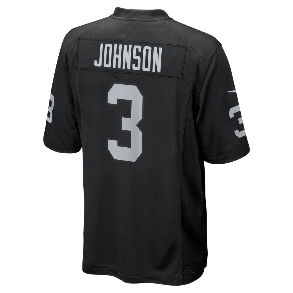 Las Vegas Raiders Taron Johnson Black Team Game Jersey