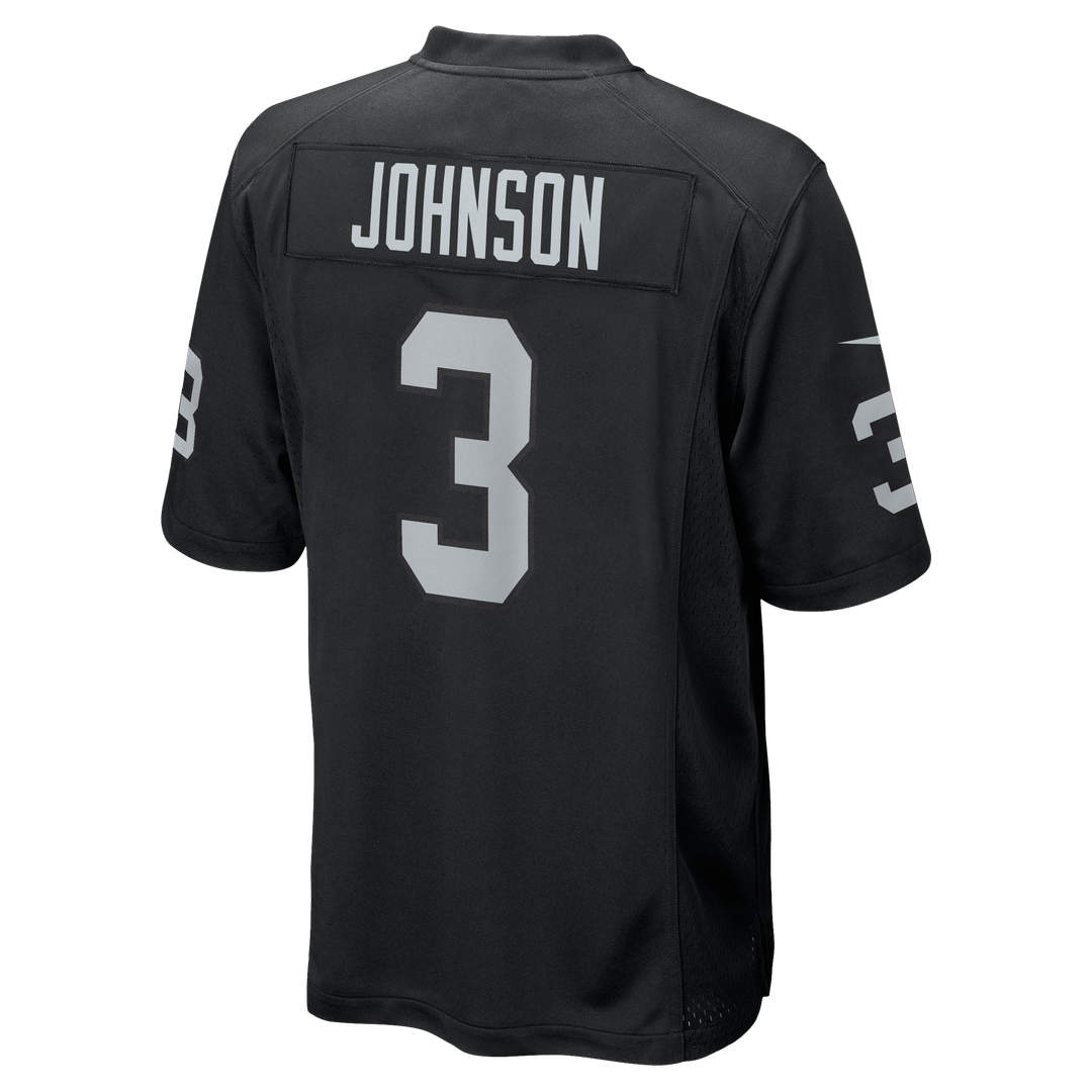 Las Vegas Raiders Taron Johnson Black Team Game Jersey