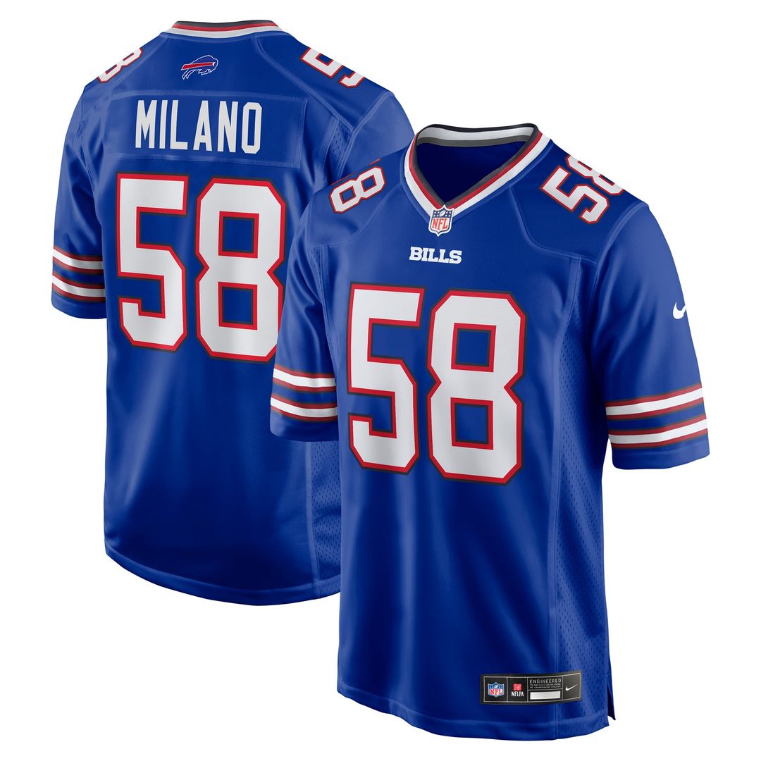 Buffalo Bills Matt Milano Red Alternate Game Jersey