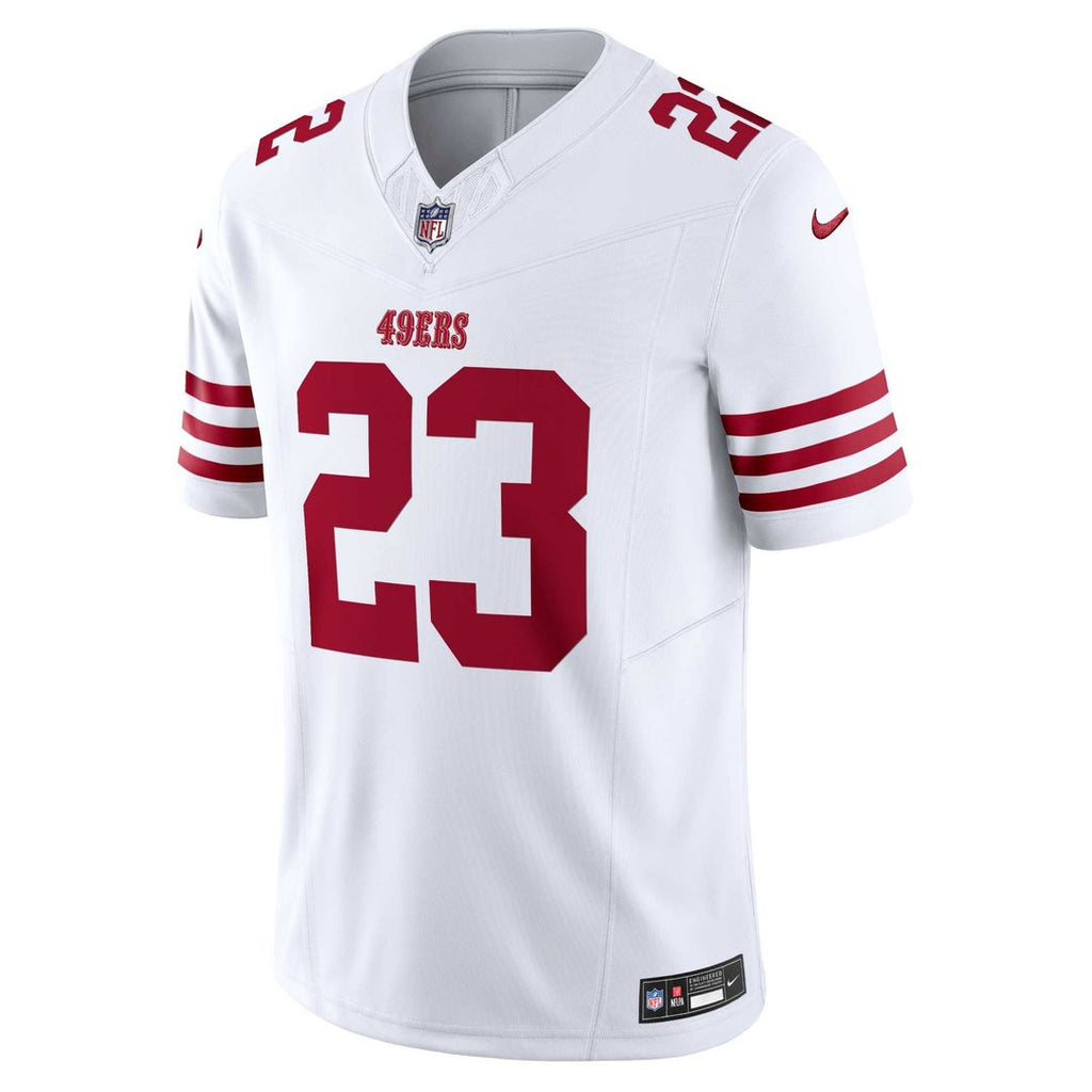 San Francisco 49ers Christian McCaffrey White Vapor F.U.S.E. Limited Jersey