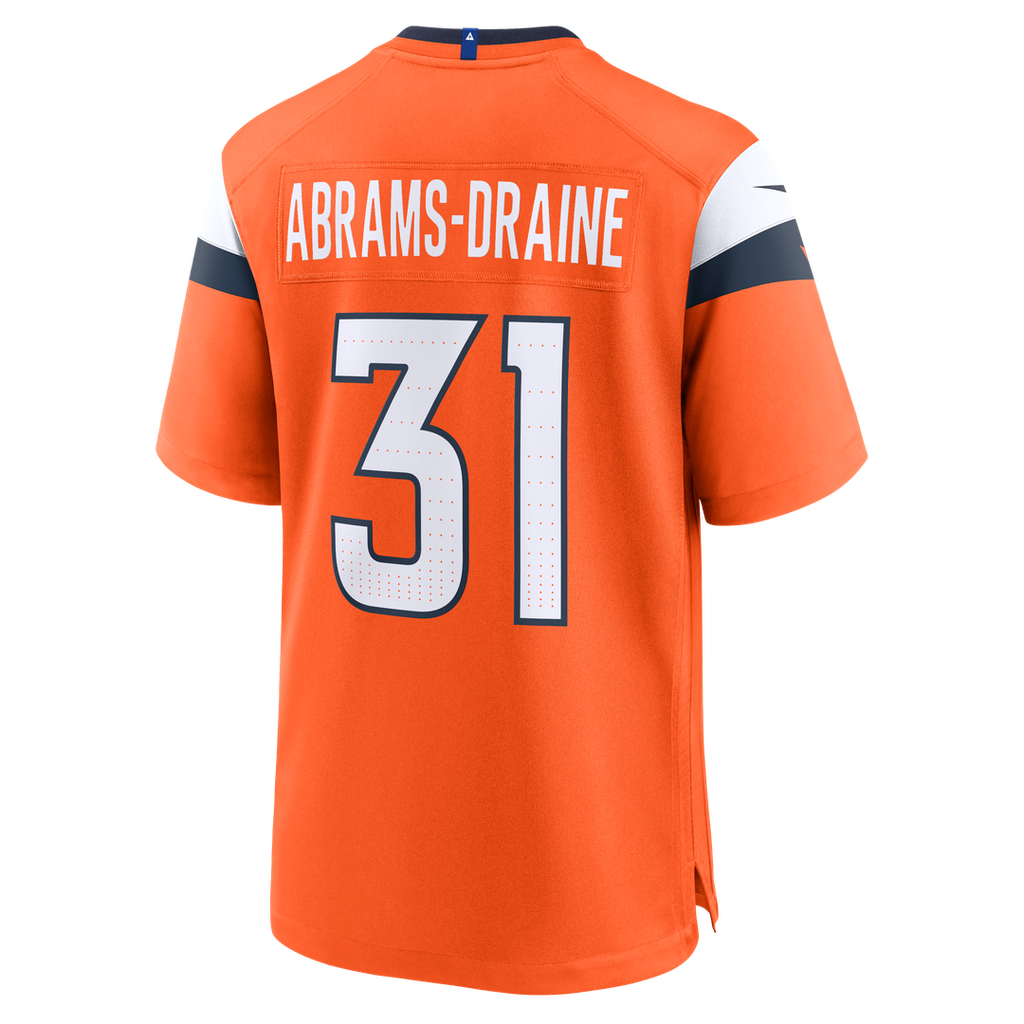 Denver Broncos Kris Abrams-Draine Orange Team Game Jersey