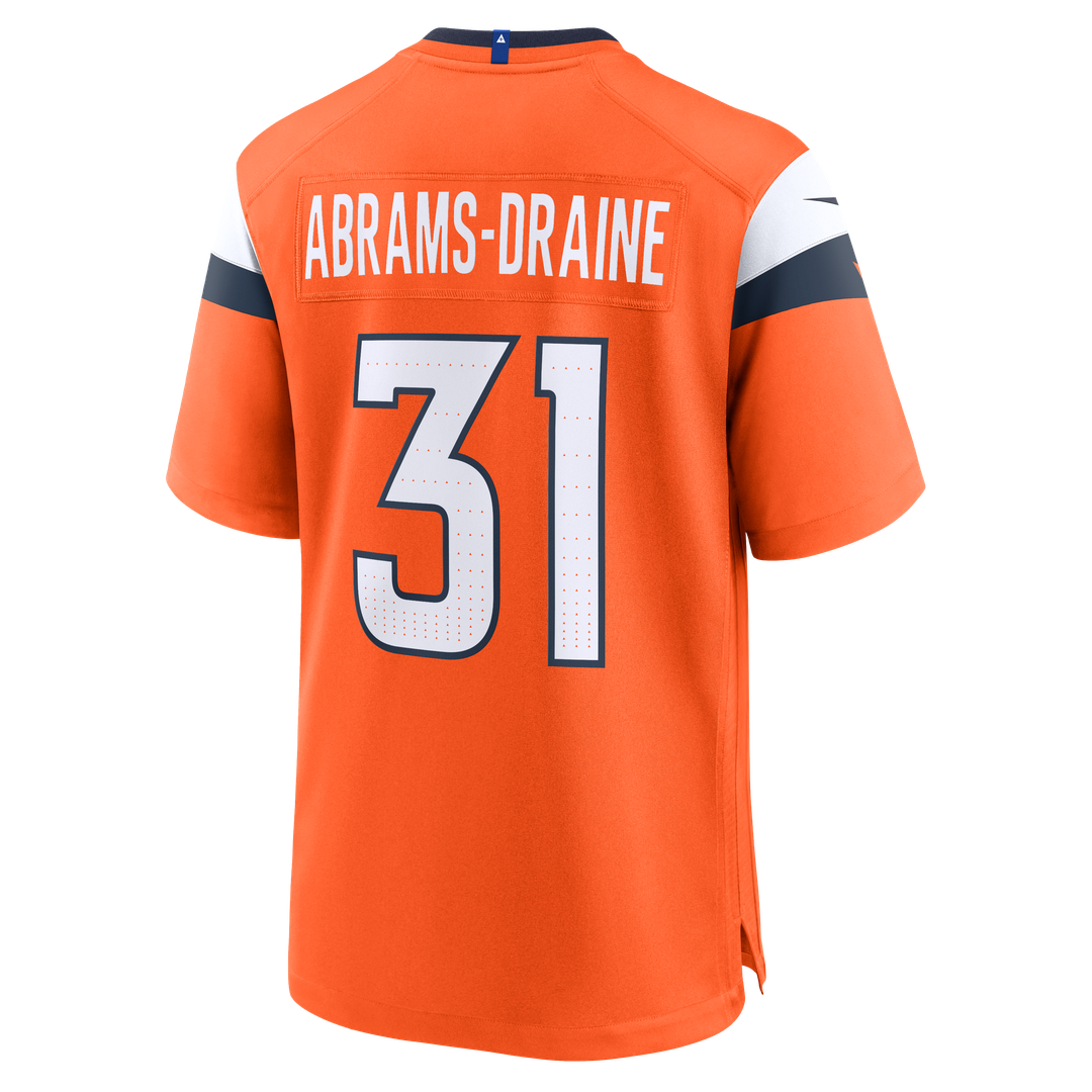 Denver Broncos Kris Abrams-Draine Orange Team Game Jersey