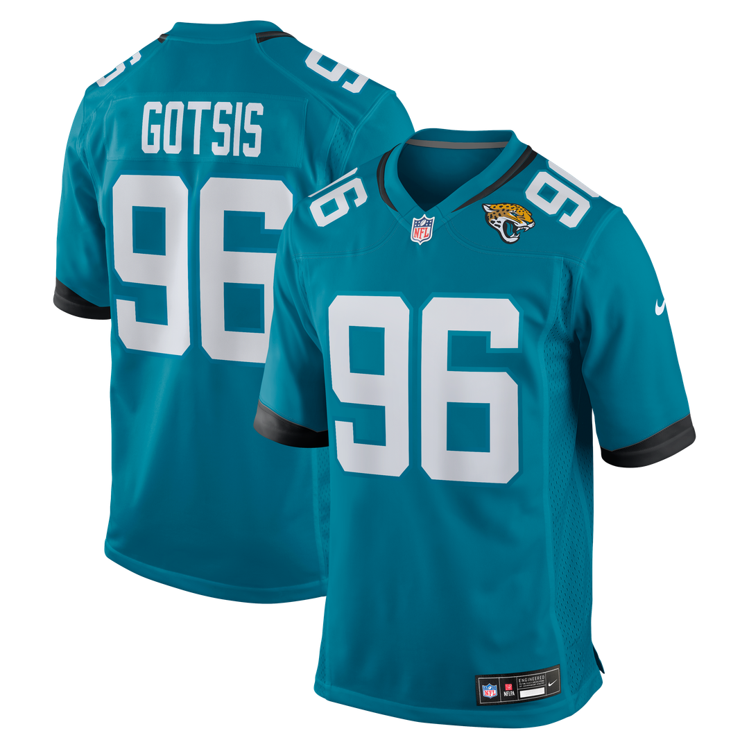 Jacksonville Jaguars Adam Gotsis Teal Game Jersey