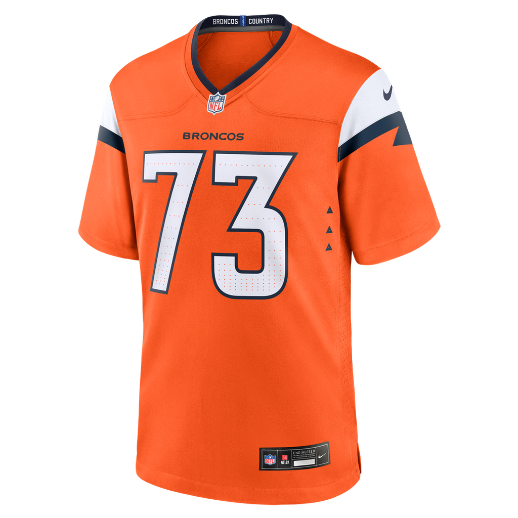 Denver Broncos Frank Crum Orange Team Game Jersey
