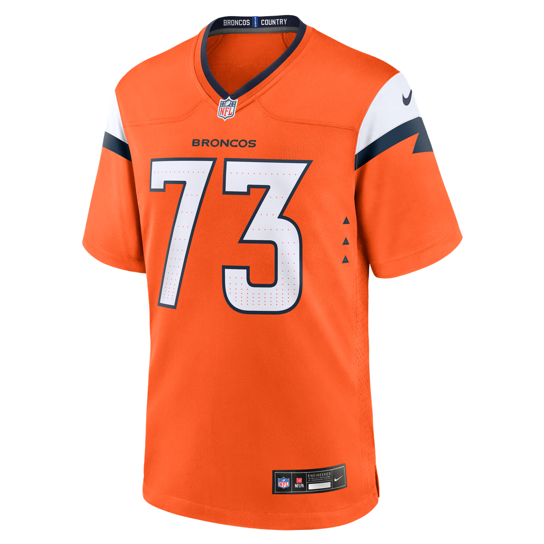 Denver Broncos Frank Crum Orange Team Game Jersey