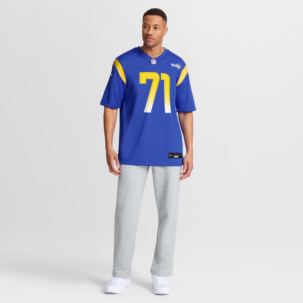 Los Angeles Rams Warren McClendon Jr. Royal Team Game Jersey