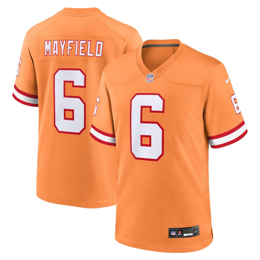 Tampa Bay Buccaneers Baker Mayfield Pewter Alternate Game Player Jersey