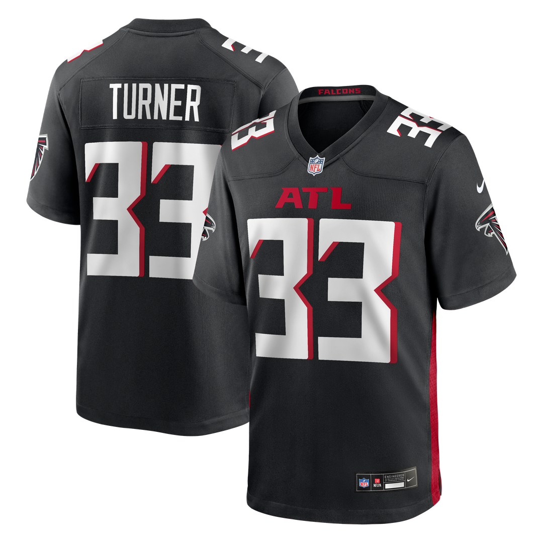 Atlanta Falcons Michael Turner Black Game Retired Player Jersey