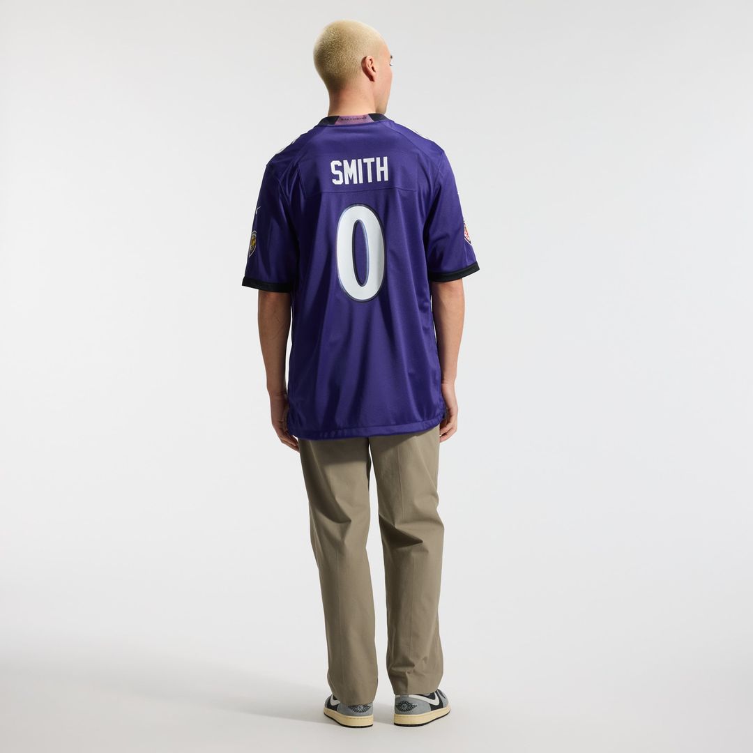 Baltimore Ravens Roquan Smith Purple Team Game Jersey