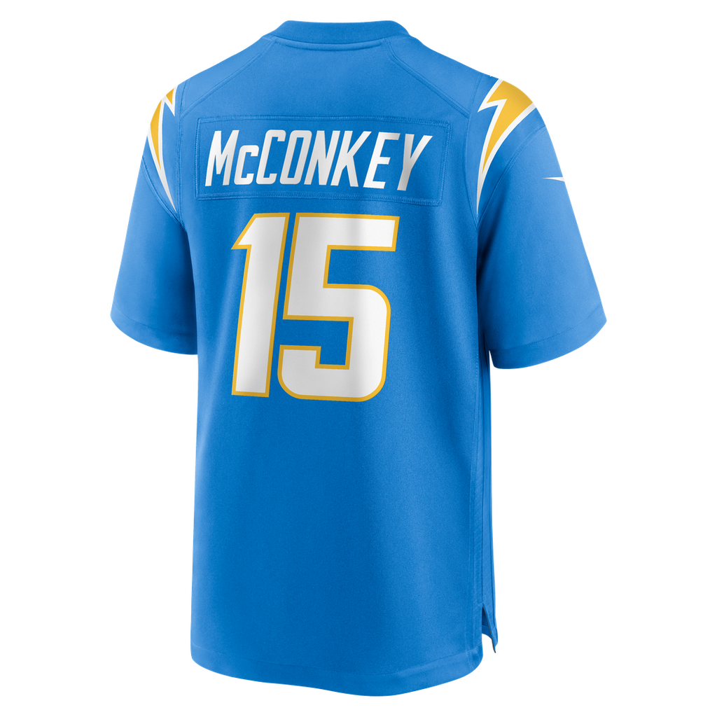 Los Angeles Chargers Ladd McConkey Gold Alternate Charger Power Game Player Jersey