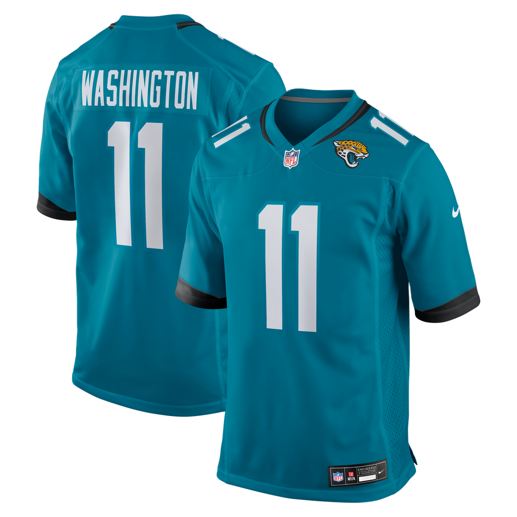 Jacksonville Jaguars Parker Washington Teal Team Game Jersey