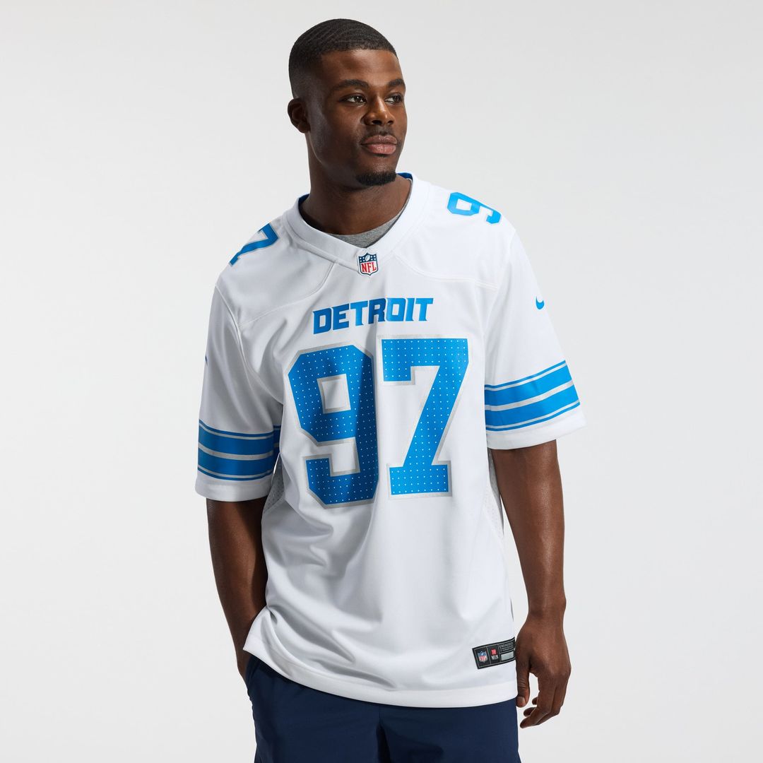 Detroit Lions Aidan Hutchinson White Game Jersey