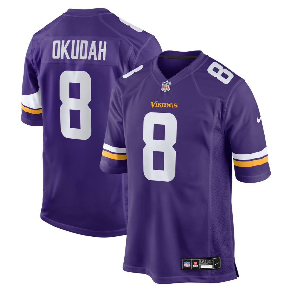 Minnesota Vikings Jeff Okudah Purple Team Game Jersey