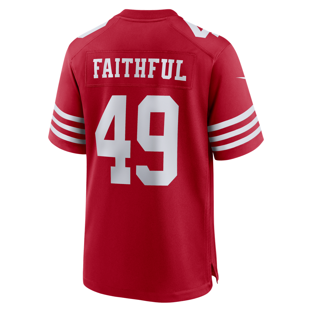 San Francisco 49ers The Faithful Scarlet 80th Anniversary Game Jersey