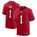 Tampa Bay Buccaneers Number 1 Dad Red Game Jersey