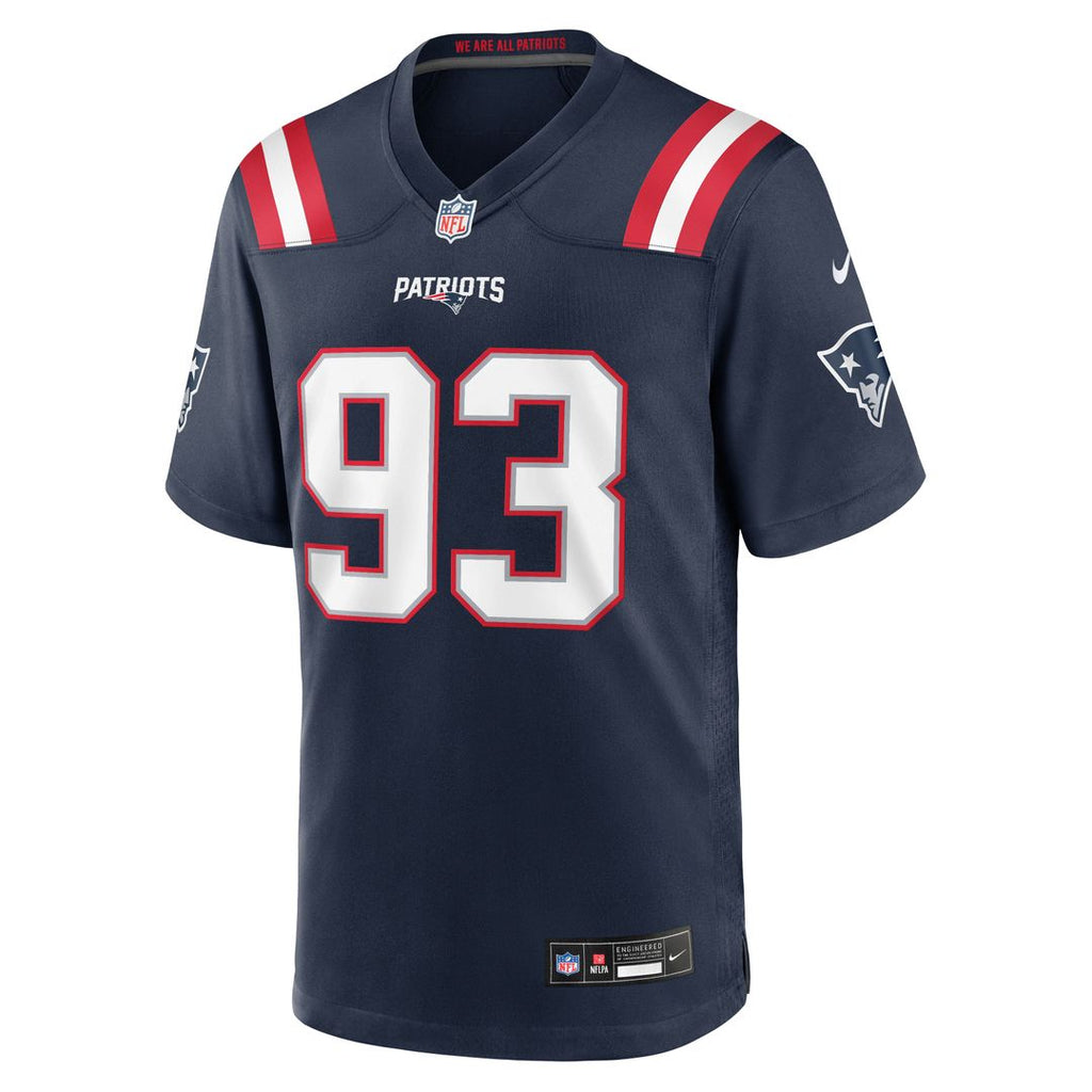 New England Patriots Leonard Taylor Navy Team Game Jersey