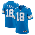 Detroit Lions Isaac TeSlaa Blue Game Player Jersey