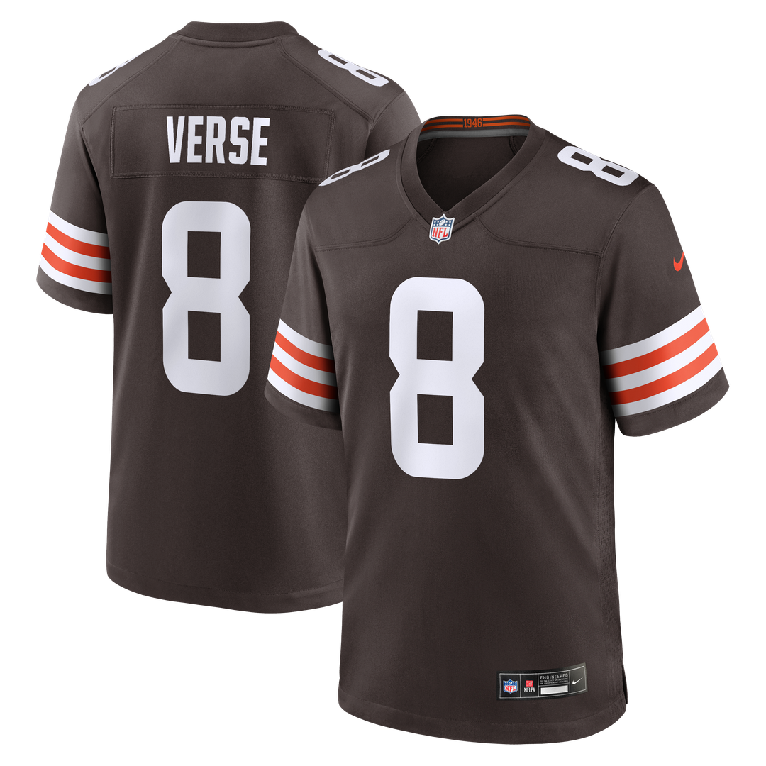 Cleveland Browns Jared Verse Brown Men's Game Jersey