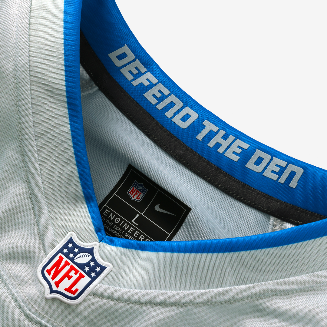 Detroit Lions Sam LaPorta Silver 2026 Rivalries Collection Game Jersey