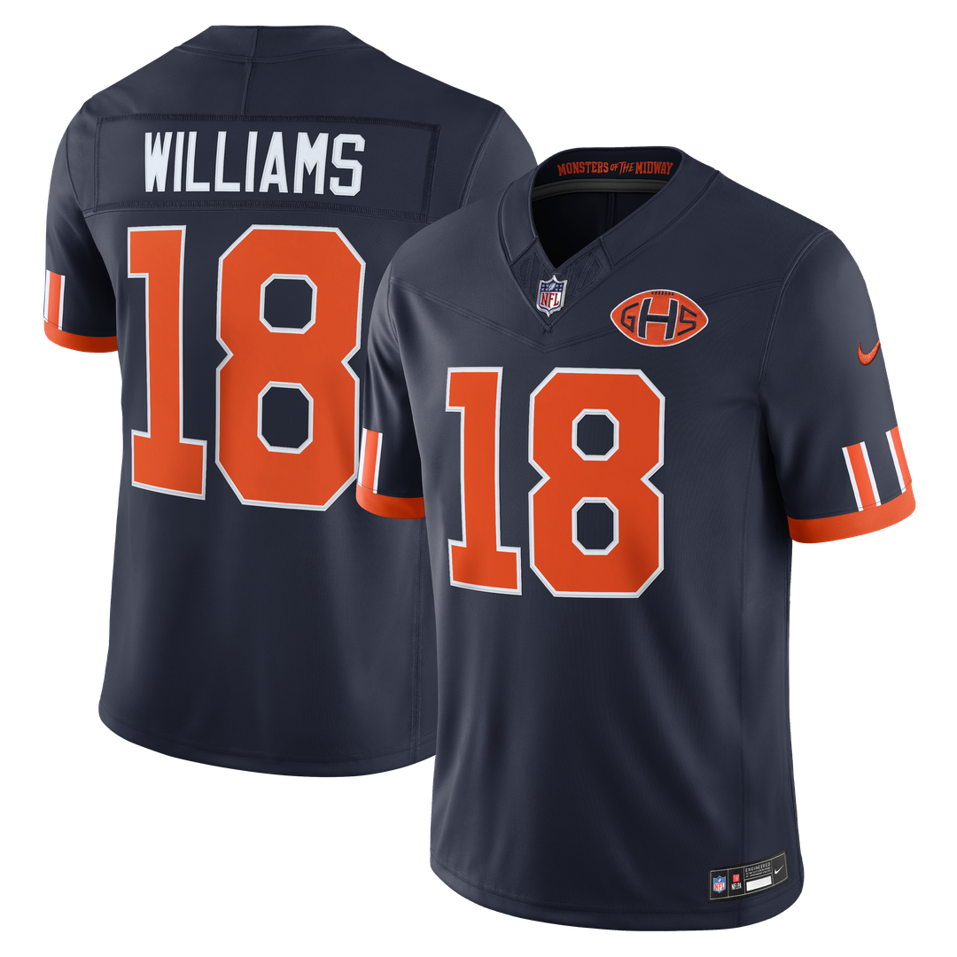 Chicago Bears Caleb Williams Navy 2026 Rivalries Collection Stitched Limited Jersey