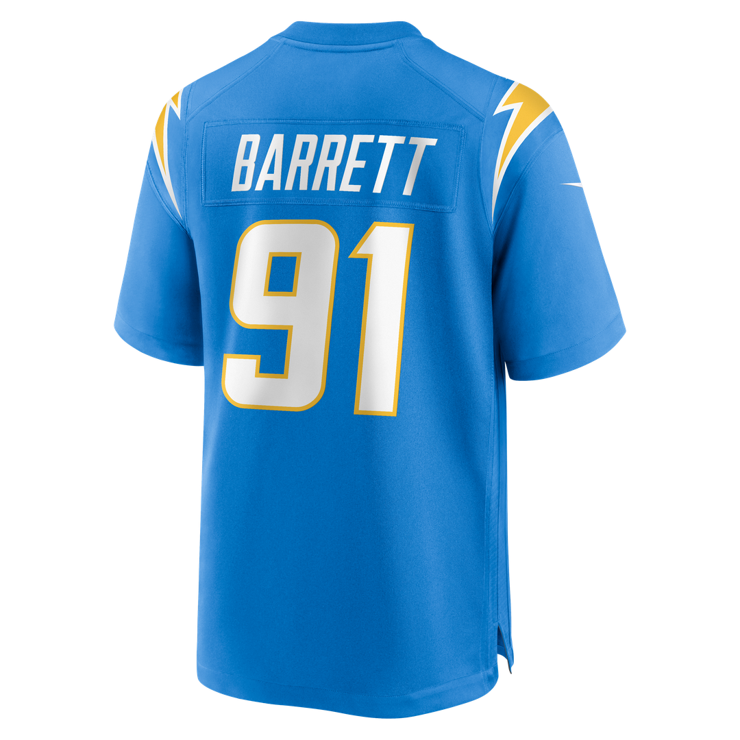 Los Angeles Chargers Nick Barrett Powder Blue Team Game Jersey