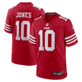 San Francisco 49ers Mac Jones Scarlet Team Game Jersey