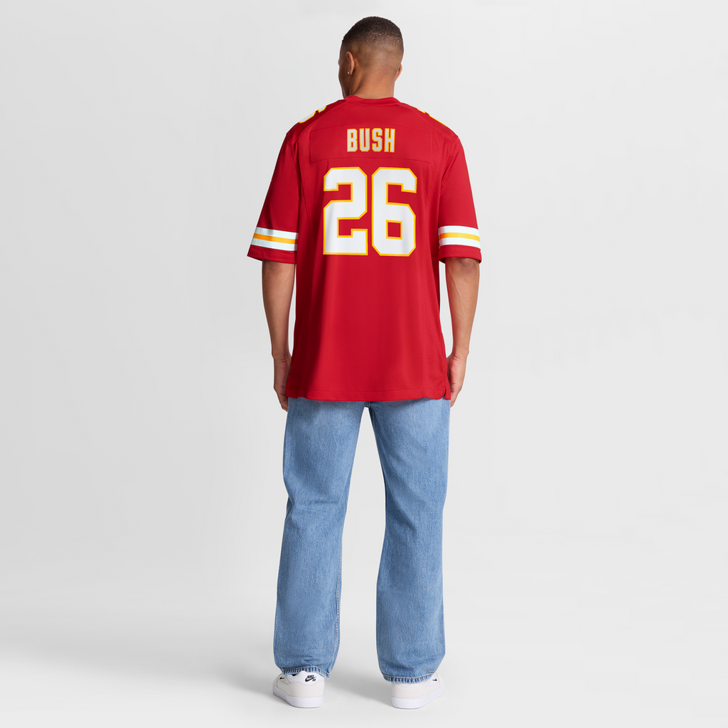 Kansas City Chiefs Deon Bush Red Game Player Jersey