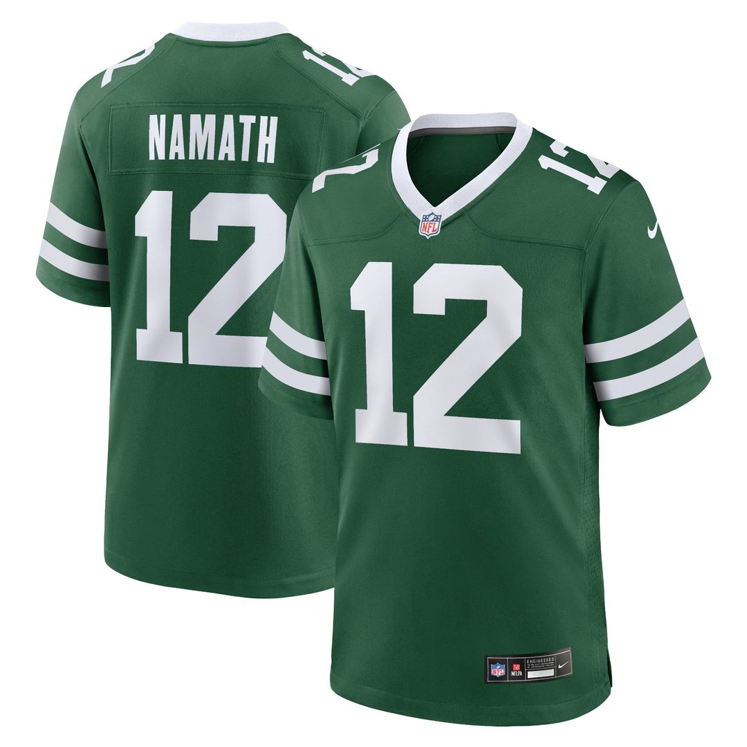 New York Jets Joe Namath Legacy Black Alternate Retired Player Game Jersey