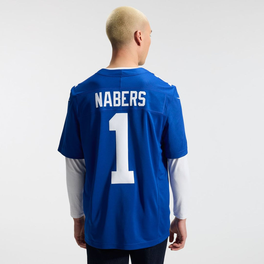 New York Giants Malik Nabers Royal Team Vapor F.U.S.E. Stitched Limited Jersey