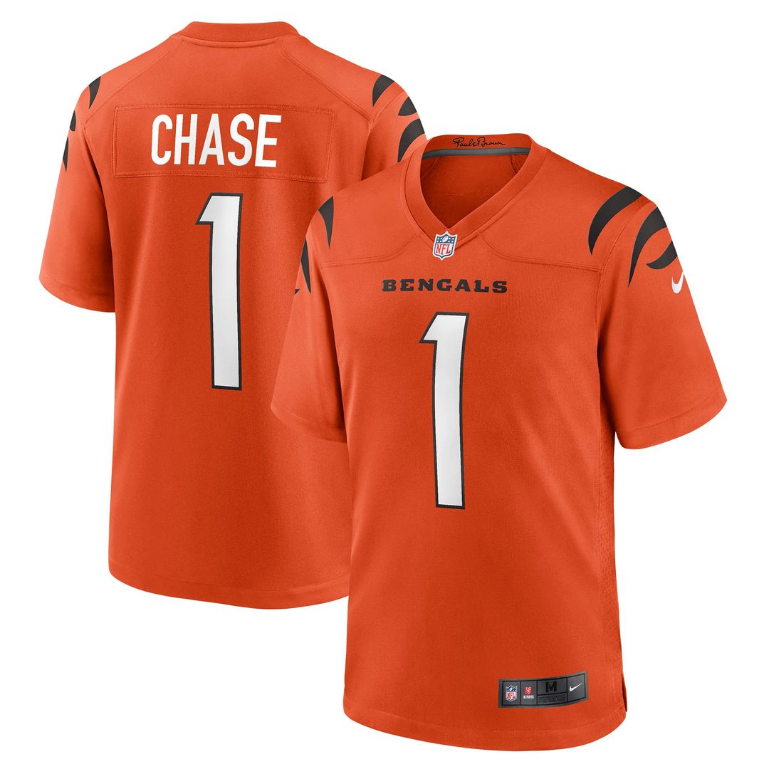 Cincinnati Bengals Ja'Marr Chase Black Game Jersey