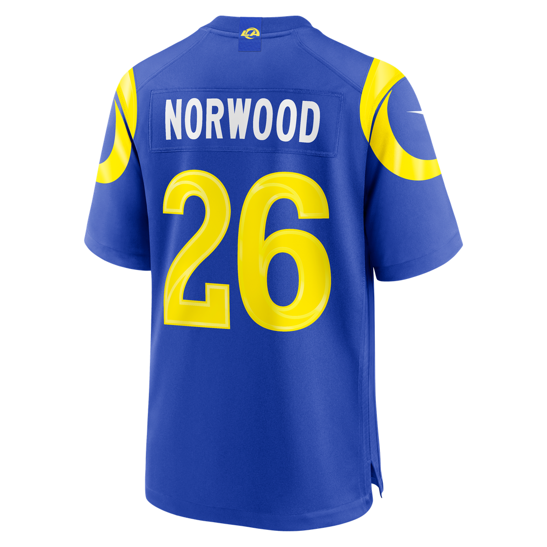 Los Angeles Rams Drey Norwood Royal Game Jersey