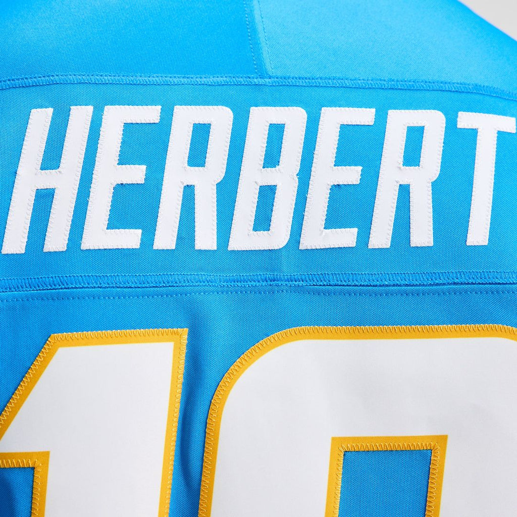 Los Angeles Chargers Justin Herbert Powder Blue Team Vapor F.U.S.E. Stitched Limited Jersey