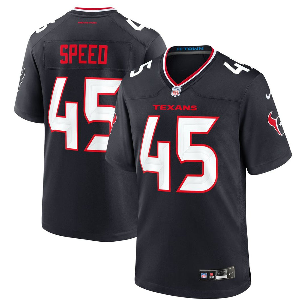 Houston Texans E.J. Speed Navy Team Game Jersey