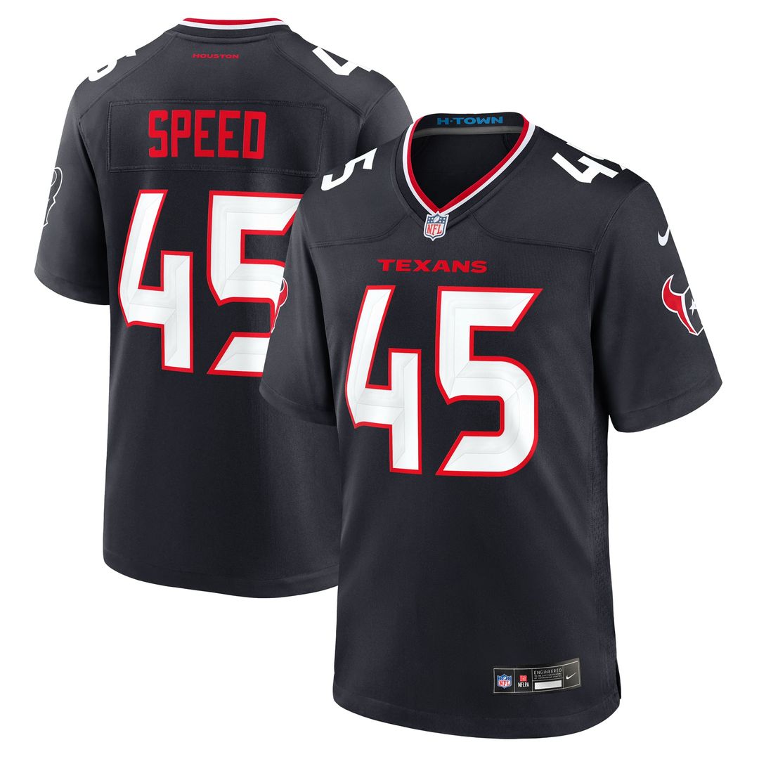Houston Texans E.J. Speed Navy Team Game Jersey