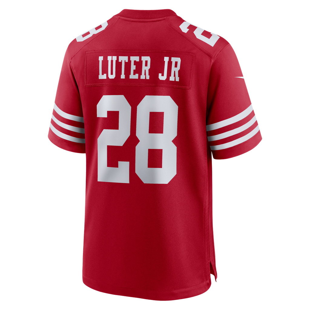San Francisco 49ers Darrell Luter Jr. Scarlet Game Jersey