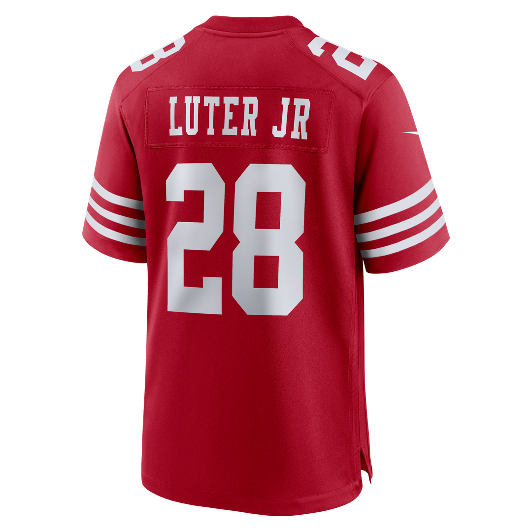 San Francisco 49ers Darrell Luter Jr. Scarlet Game Jersey
