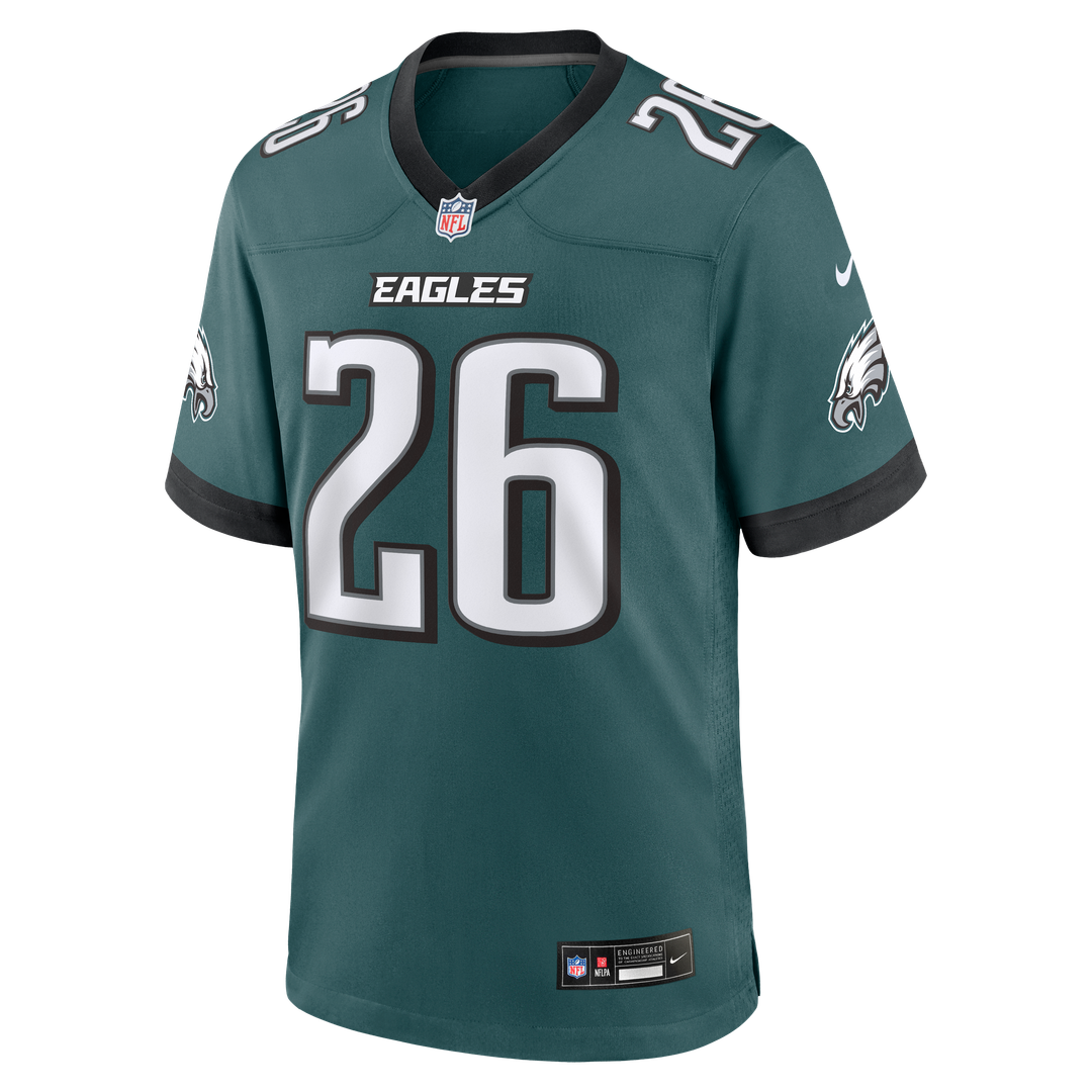 Philadelphia Eagles Saquon Barkley Midnight Green Team Game Jersey