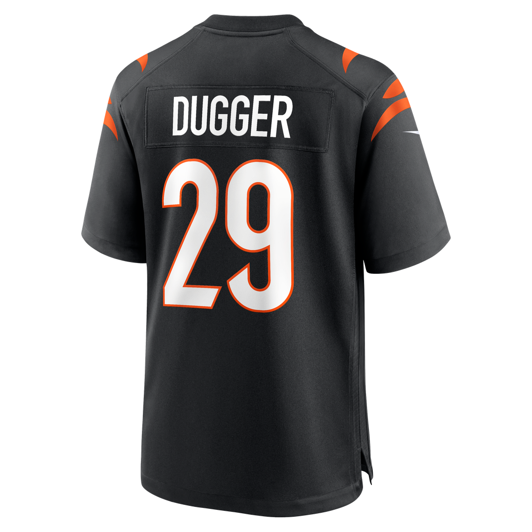 Cincinnati Bengals Kyle Dugger Black Team Game Jersey