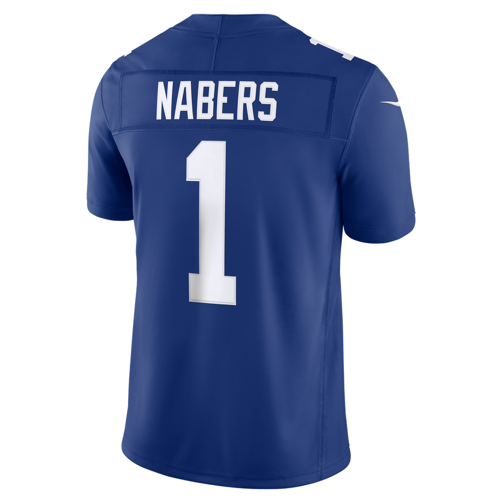 New York Giants Malik Nabers Royal Team Vapor F.U.S.E. Stitched Limited Jersey