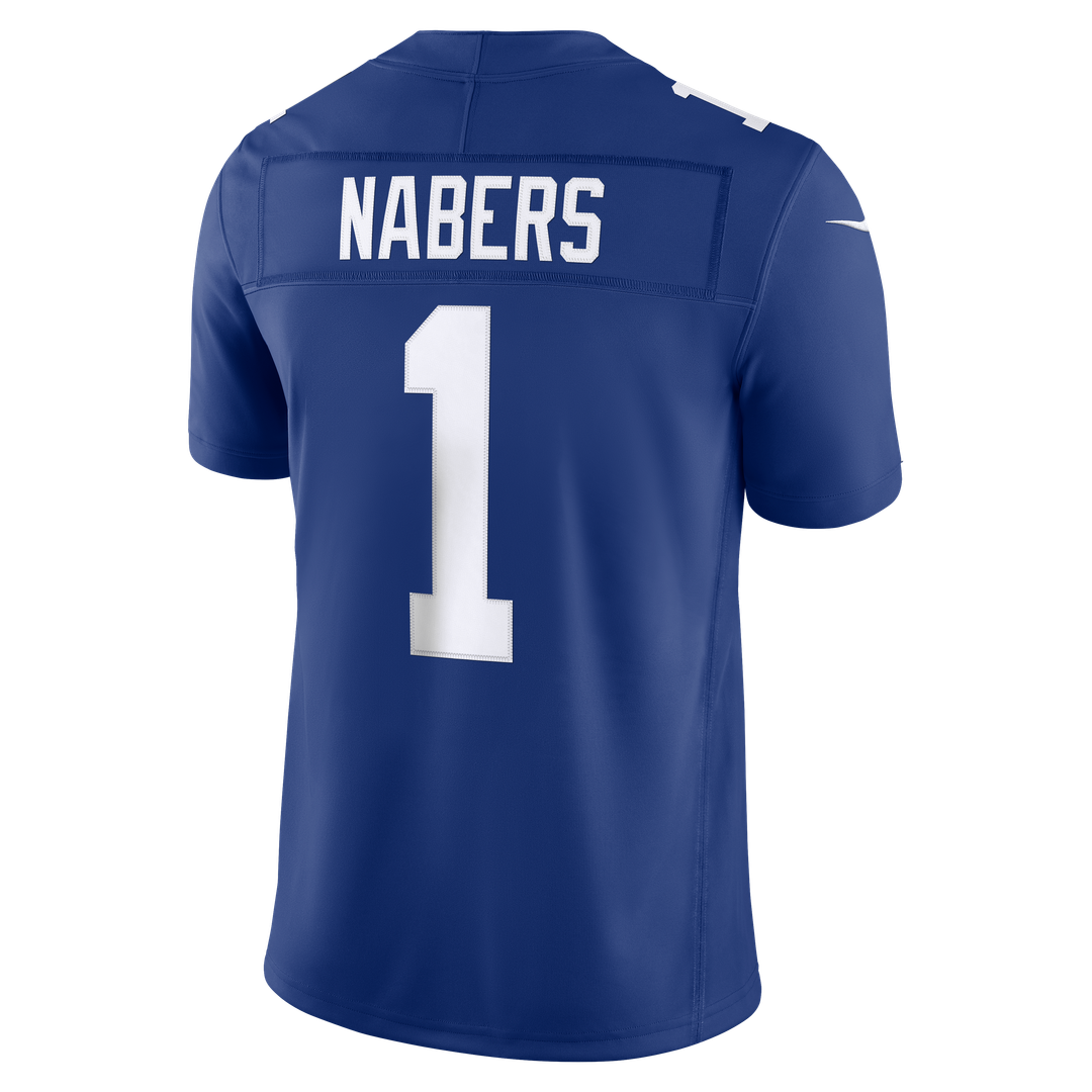 New York Giants Malik Nabers Royal Team Vapor F.U.S.E. Stitched Limited Jersey