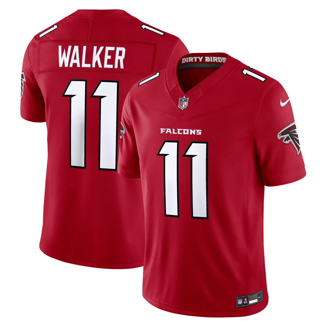 Atlanta Falcons Jalon Walker Red Team Vapor F.U.S.E. Stitched Limited Jersey