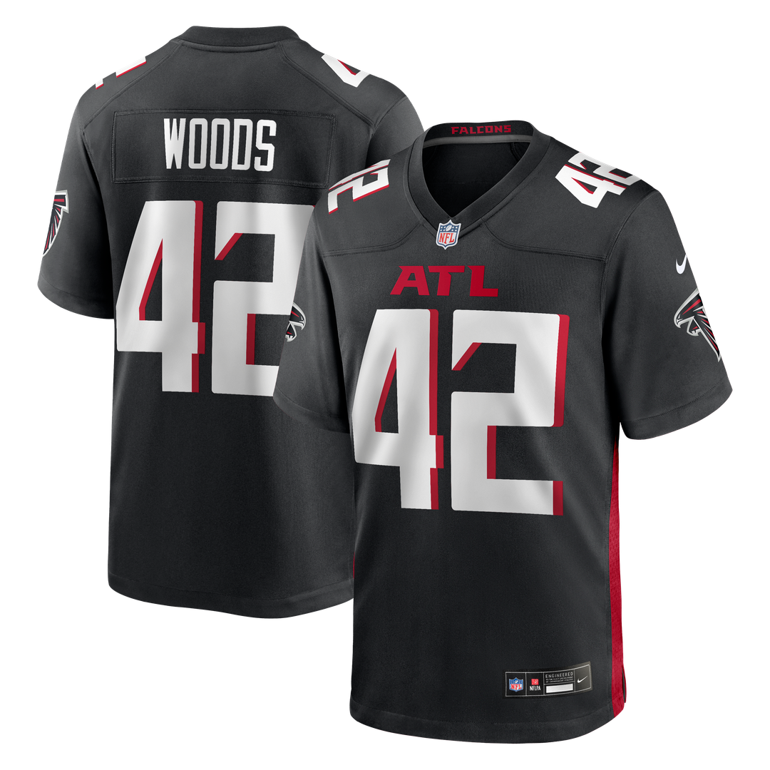 Atlanta Falcons Josh Woods Black Team Game Jersey