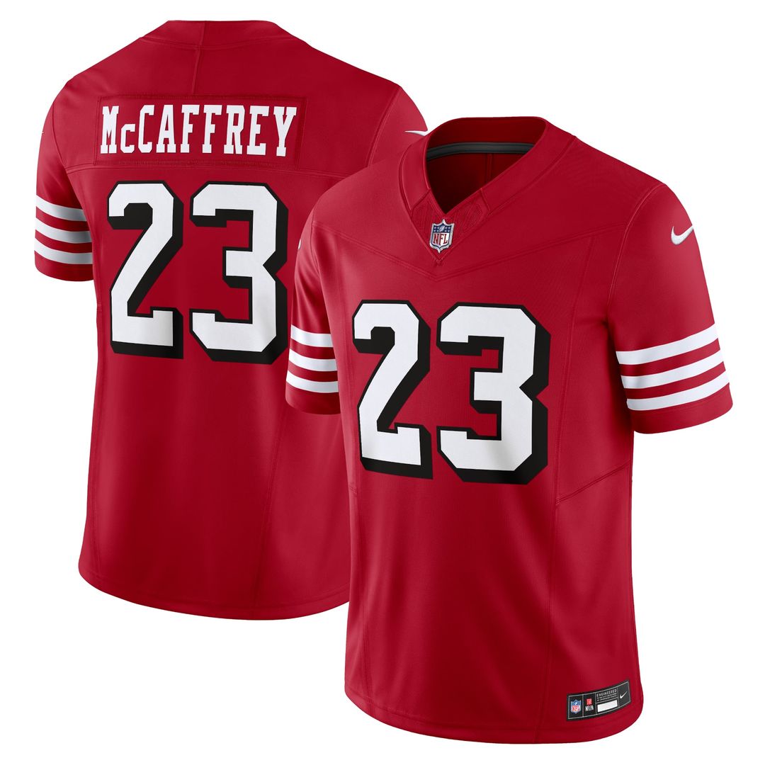 San Francisco 49ers Christian McCaffrey White Vapor F.U.S.E. Limited Jersey