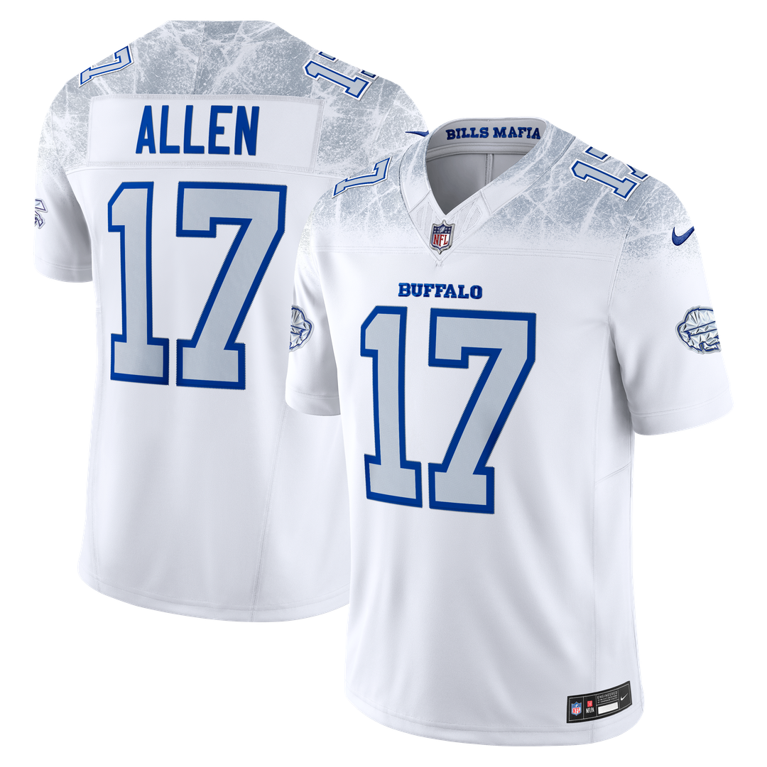 Buffalo Bills Josh Allen White Rivalries Collection Stitched Limited Jersey