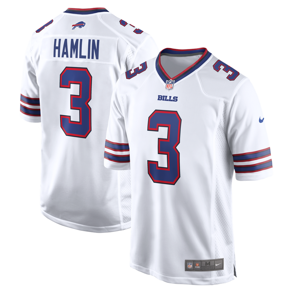 Buffalo Bills Damar Hamlin White Game Jersey