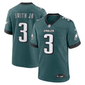 Philadelphia Eagles Nolan Smith Jr. Midnight Green Team Game Jersey