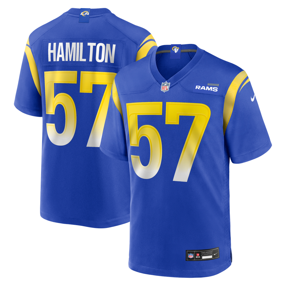 Los Angeles Rams Ty Hamilton Royal Team Game Jersey