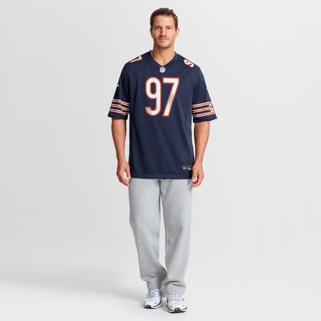 Chicago Bears James Lynch Navy Team Game Jersey