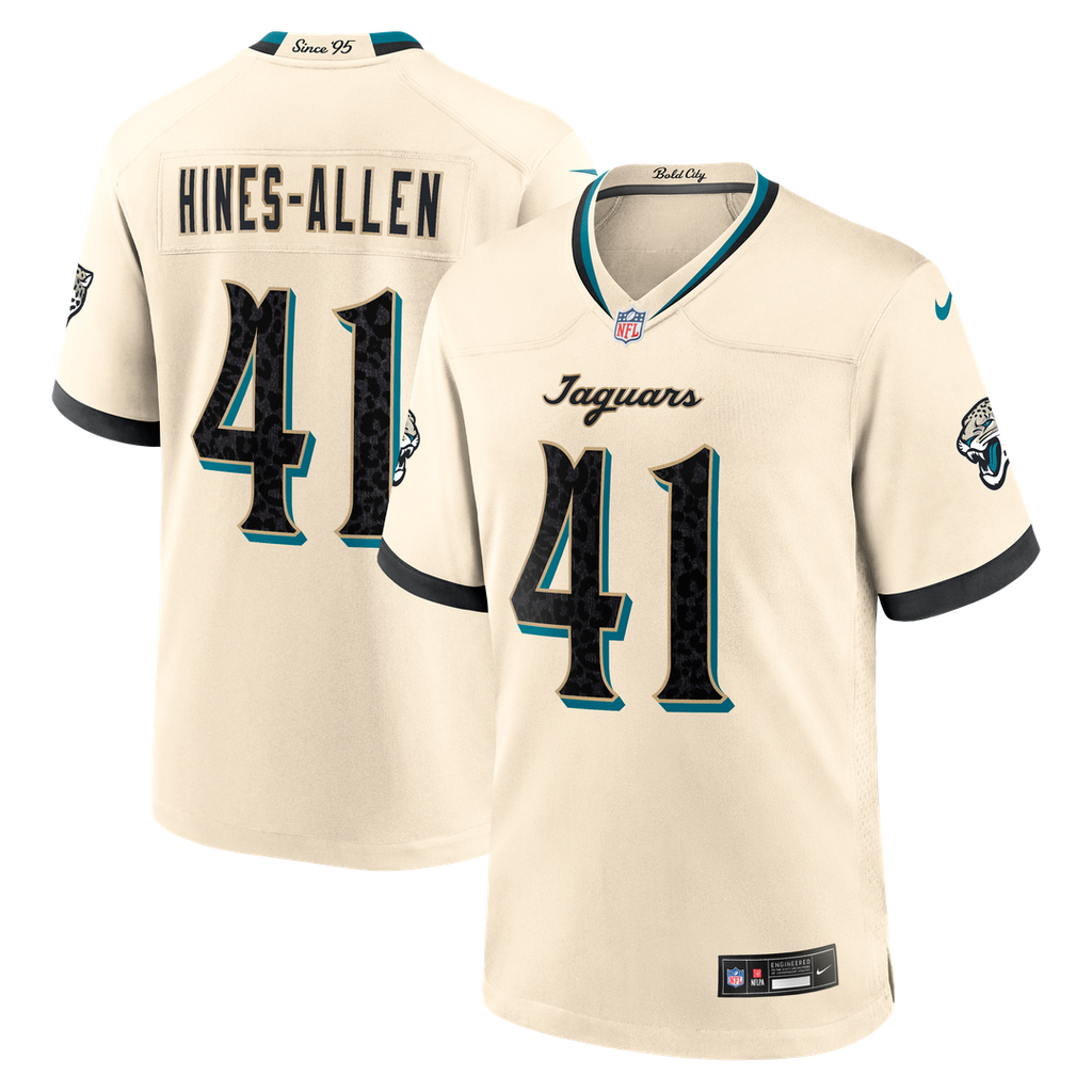 Jacksonville Jaguars Josh Hines-Allen Natural 2026 Rivalries Collection Game Jersey