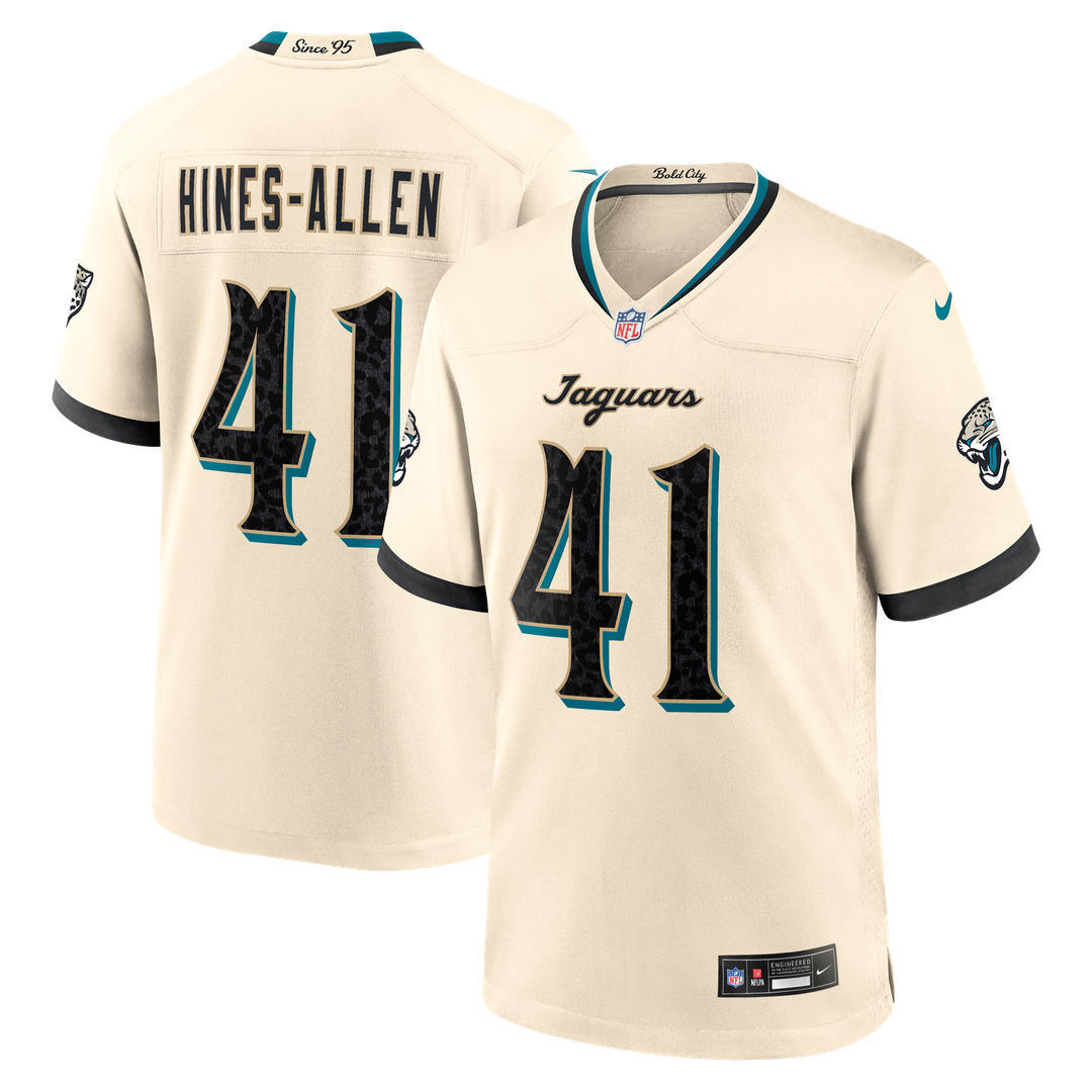 Jacksonville Jaguars Josh Hines-Allen Natural 2026 Rivalries Collection Game Jersey